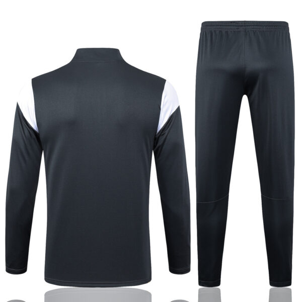 B747# 23-24 Dortmund dark gray with yellow and white half zipper sweater tracksuit - Image 3