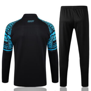 B757# 23-24 Napoli black with blue half zipper sweater tracksuit - Image 3