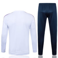 B761# 23-24 Real Madrid white round collar sweater tracksuit