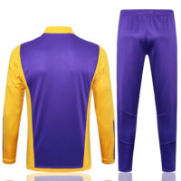 B788# 23-24 Real Madrid purple with yellow half zipper sweater tracksuit