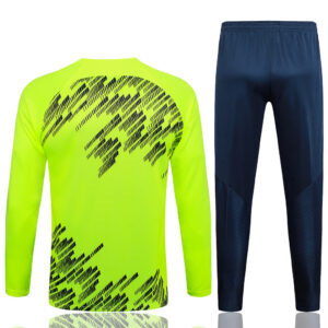 B789# 23-24 Bar Fluorescent green half zipper sweater tracksuit - Image 3