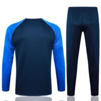B794# 23-24 Riyadh navy blue stripe half zipper sweater tracksuit