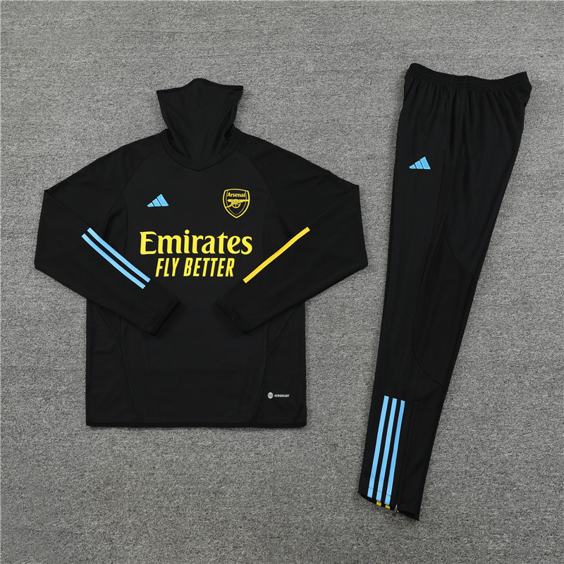 003-30 23-24 Arsenal black high collar sweater tracksuit
