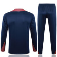 B831# 24-25 England navy blue with red half zipper training tracksuit