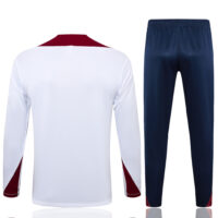 003-308 B845# 24-25 England white with red half zipper training tracksuit