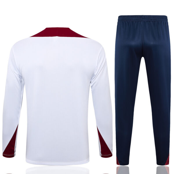 B845# 24-25 England white with red half zipper training tracksuit - Image 3
