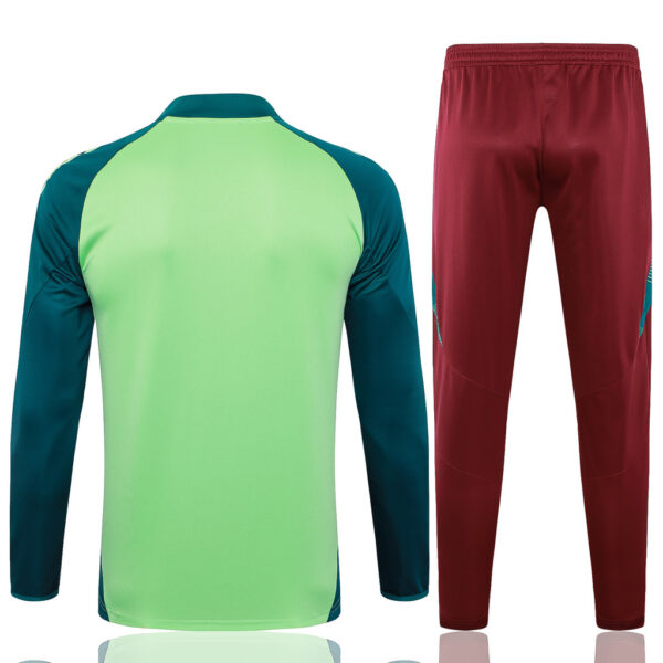 B858# 24-25 Mexico green stripe half zipper training tracksuit - Image 3