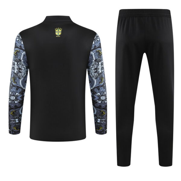 Brazil jesus special version black half zipper training tracksuit - Image 3