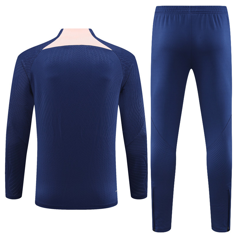 Player version 23-24 ATM navy blue half zipper training tracksuit