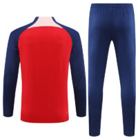 003-317 Player version 23-24 ATM red with navy blue half zipper training tracksuit