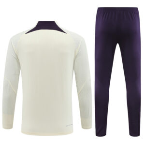 Player version 23-24 PS G beige with purple half zipper sweater tracksuit - Image 3