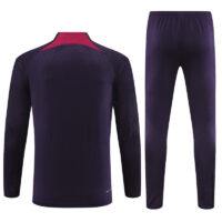Player version 23-24 PS G purple half zipper sweater tracksuit