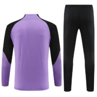 Player version 23-24 PS G purple with black half zipper sweater tracksuit