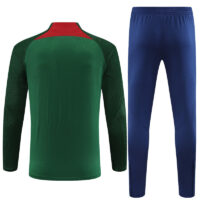 003-330 Player version 23-24 Portugal green with blue pants half zipper sweater tracksuit