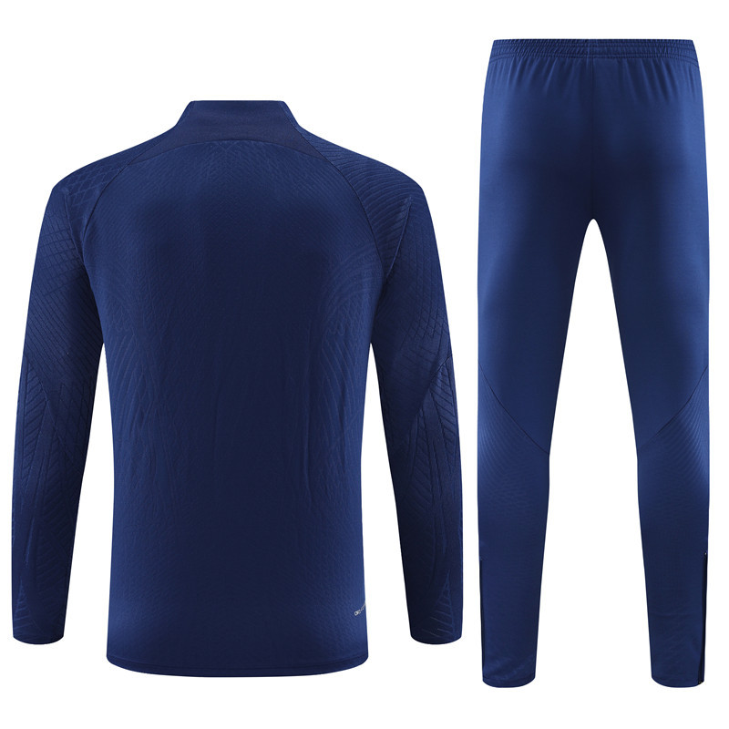 Player version 23-24 Portugal navy blue half zipper sweater tracksuit