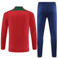 Player version 23-24 Portugal red with green half zipper sweater tracksuit