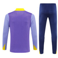 Player version 24-25 ATM purple with yellow stripe half zipper sweater tracksuit
