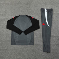 003-337 Player version 24-25 Manud dark gray with black round collar training tracksuit