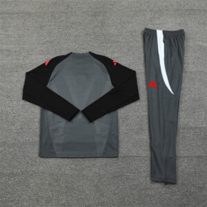 Player version 24-25 Manud dark gray with black round collar training tracksuit - Image 3