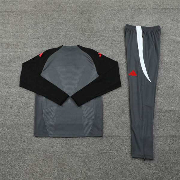Player version 24-25 Manud dark gray with black round collar training tracksuit - Image 3