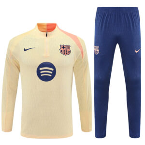 Player version 25-26 Bar beige with pink stripe half zipper sweater tracksuit - Image 3