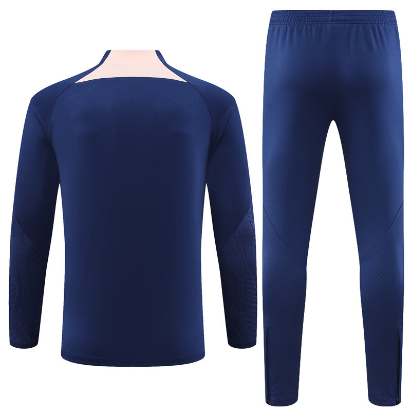 fans version 23-24 ATM navy blue half zipper training tracksuit