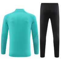 fans version 23-24 Bar lake blue half zipper sweater tracksuit