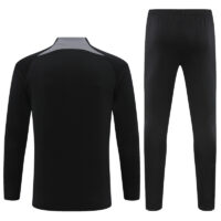 fans version 23-24 PS G Jrdan black with gray half zipper training tracksuit