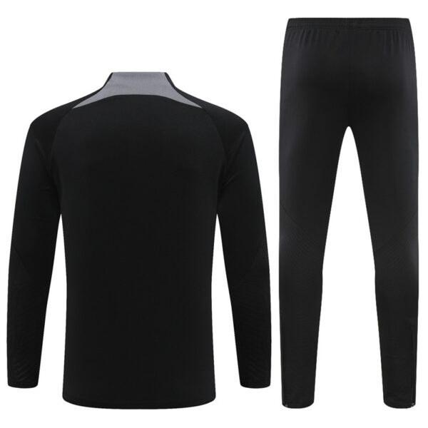 fans version 23-24 PS G Jrdan black with gray half zipper training tracksuit - Image 3