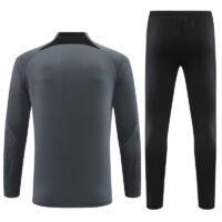 fans version 23-24 PS G dark gray half zipper sweater tracksuit