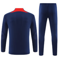 003-359 fans version 23-24 PS G navy blue with red half zipper sweater tracksuit
