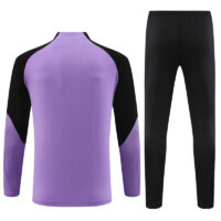 fans version 23-24 PS G purple with black half zipper sweater tracksuit