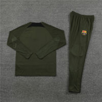 003-37 23-24 Bar army green half zipper sweater tracksuit