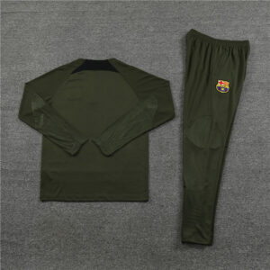 23-24 Bar army green half zipper sweater tracksuit - Image 3