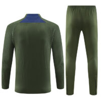 player version 23-24 PS G Jrdan army green half zipper sweater tracksuit