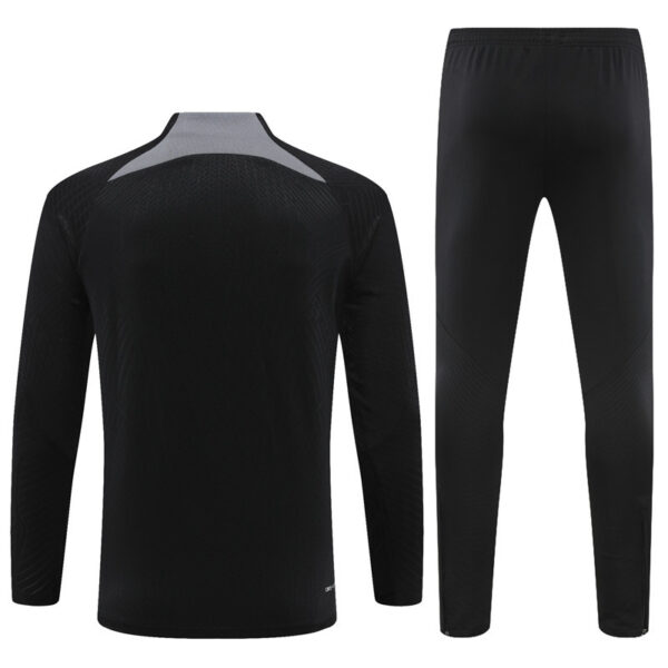 player version 23-24 PS G Jrdan black with gray half zipper training tracksuit - Image 3