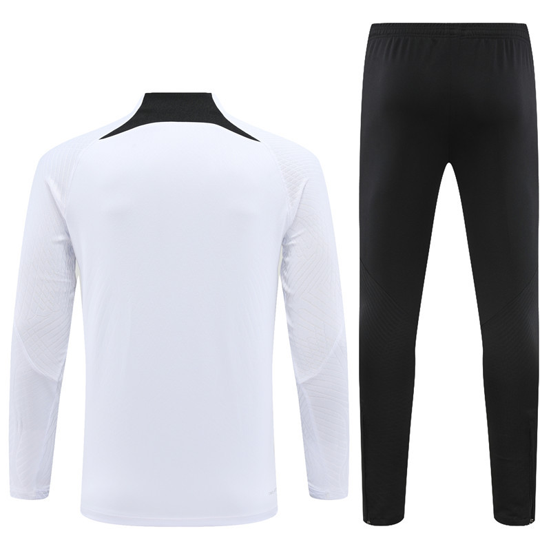 003-377 player version 23-24 PS G Jrdan white with black half zipper training tracksuit