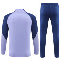 player version 23-24 Tottenham light purple with navy blue half zipper sweater tracksuit