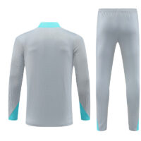 player version 24-25 ATM gray with blue half zipper training tracksuit