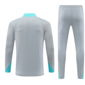 player version 24-25 ATM gray with blue half zipper training tracksuit - Image 3