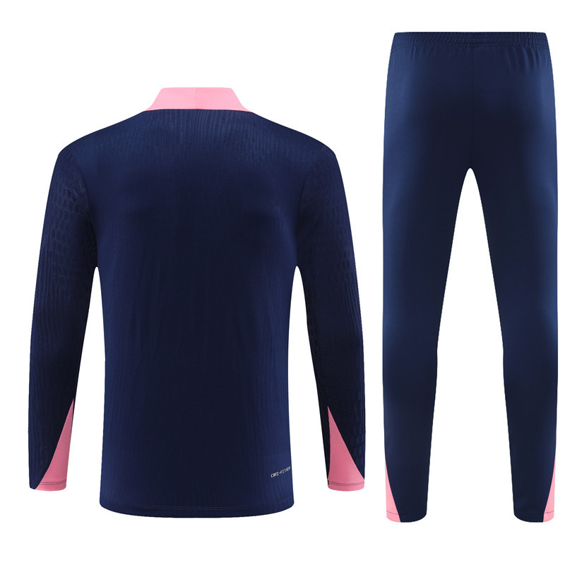 player version 24-25 ATM navy blue with pink half zipper training tracksuit
