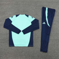 003-384 player version 24-25 Arsenal lake blue with navy blue pullover training tracksuit