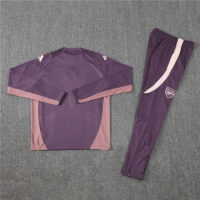 player version 24-25 Arsenal purple with pink stripe pullover sweater tracksuit