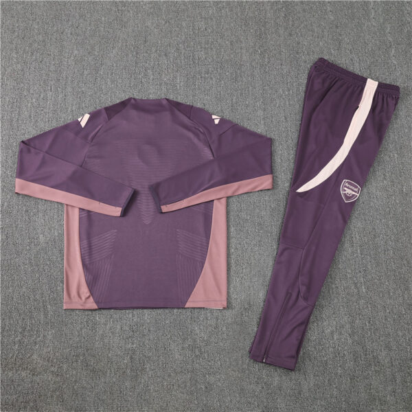 player version 24-25 Arsenal purple with pink stripe pullover sweater tracksuit - Image 3