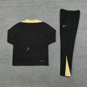 player version 24-25 Bar black with gold half zipper training tracksuit - Image 3