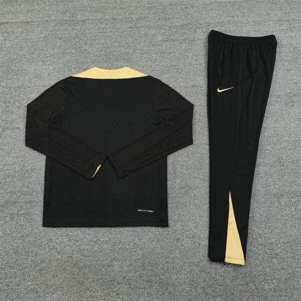 player version 24-25 Bar black with gold half zipper training tracksuit - Image 3