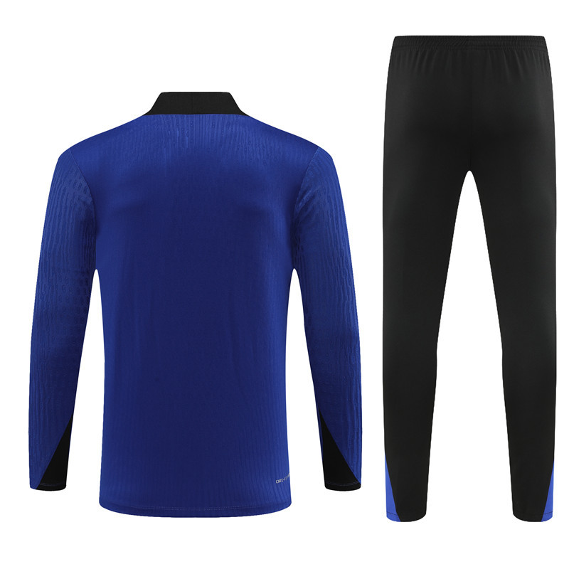 003-389 player version 24-25 Bar color blue with black half zipper training tracksuit
