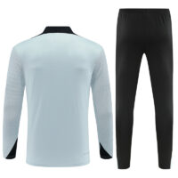 player version 24-25 Bar light gray with black half zipper training tracksuit
