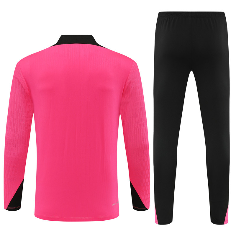 player version 24-25 Chelsea pink with black half zipper training tracksuit