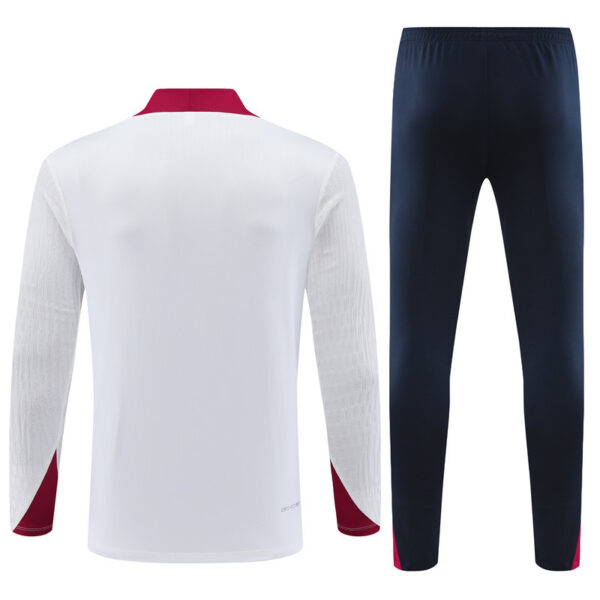 player version 24-25 England white with red half zipper training tracksuit - Image 3